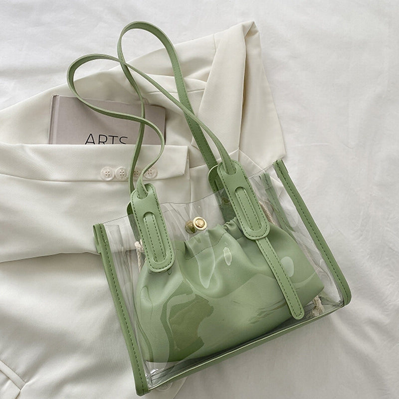 WW | Durchsichtige Komposittasche große Volumen Handtasche