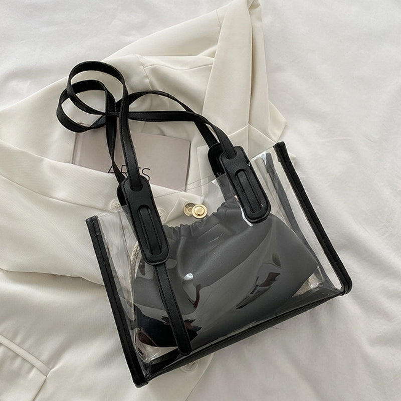 WW | Durchsichtige Komposittasche große Volumen Handtasche