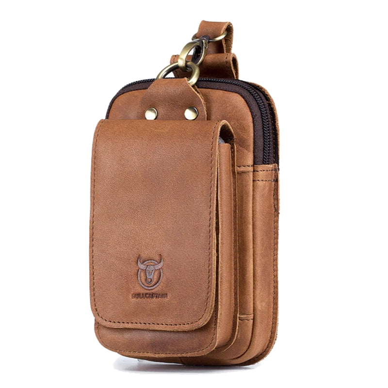 WW | Hochwertige Leder 7 Zoll Telefon Geschenk Gürtel Tasche