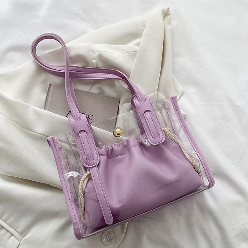 WW | Durchsichtige Komposittasche große Volumen Handtasche