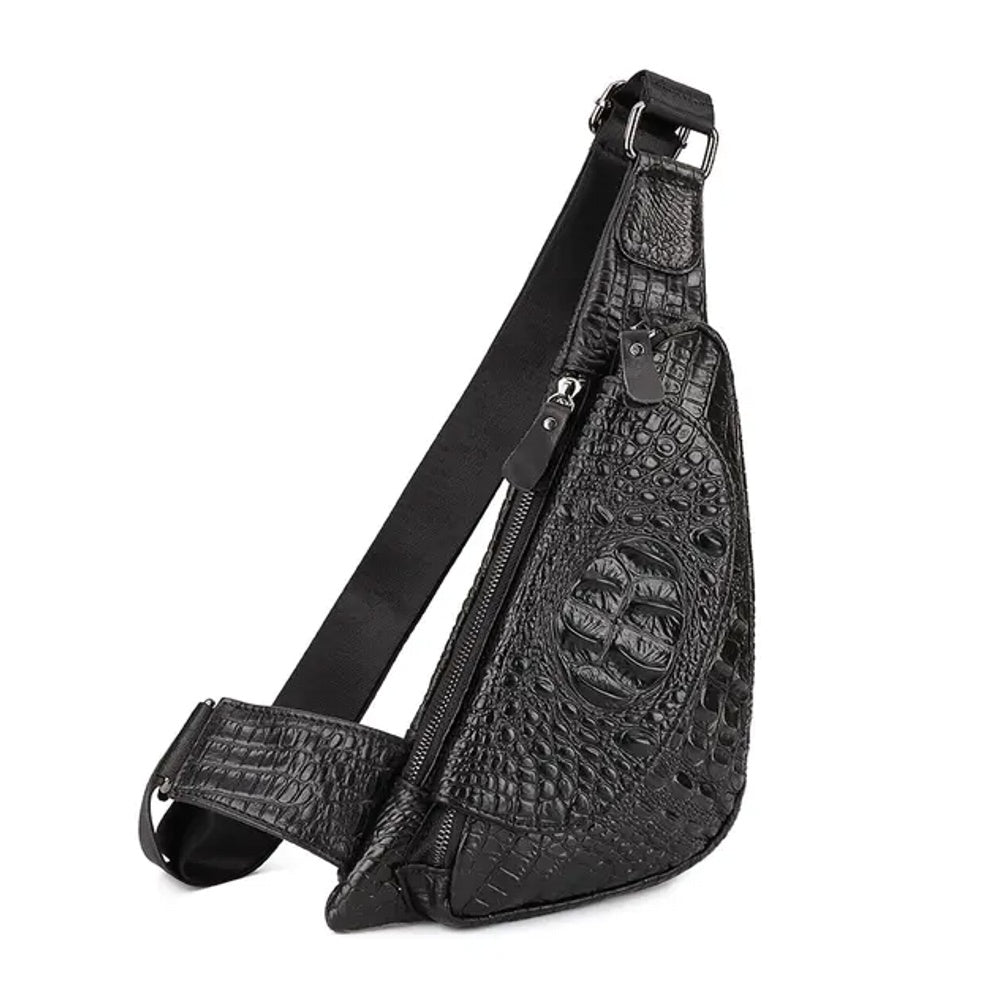 Leder-Umhängetasche mit Innentaschen und Handytasche