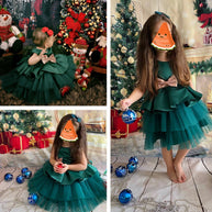 WW | Mädchenkleid für Babys Große Schleife Taufkleid Festkleider