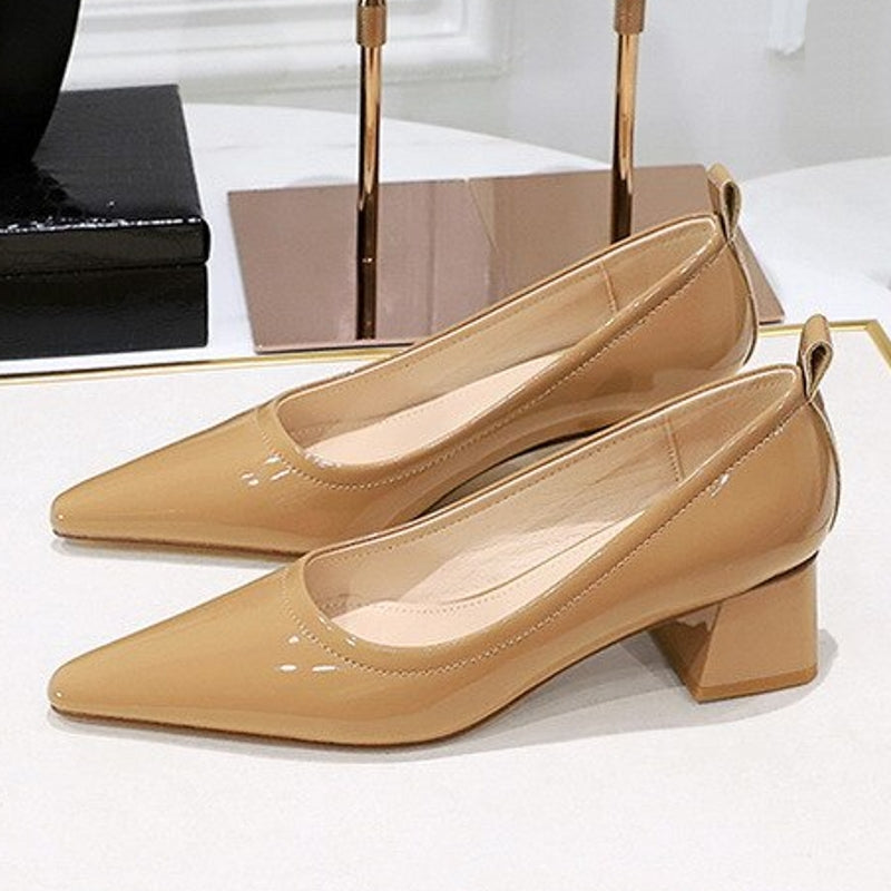 WW | Damen High Heels Spitz Professionelle OL Damen Schuhe 4.5cm