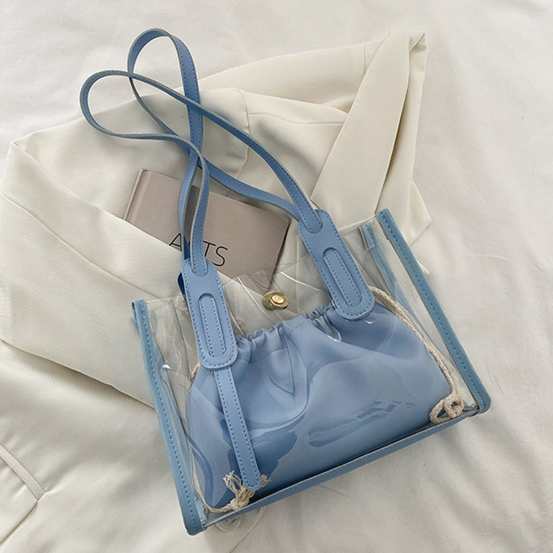 WW | Durchsichtige Komposittasche große Volumen Handtasche