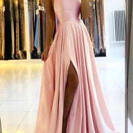 WW | Damen Spaghetti Satin Prom Maxi Kleid