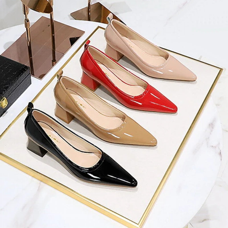 WW | Damen High Heels Spitz Professionelle OL Damen Schuhe 4.5cm