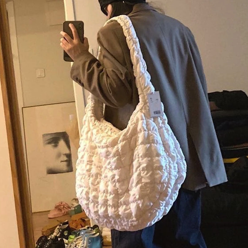 W&W Mode | Große Kapazität Tasche Damenmuster Wolke Handtasche