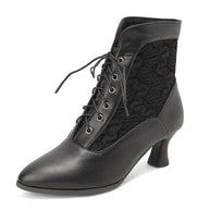 WW | Damen Stiefeletten Leder Schnürschuhe Moderne Schuhe