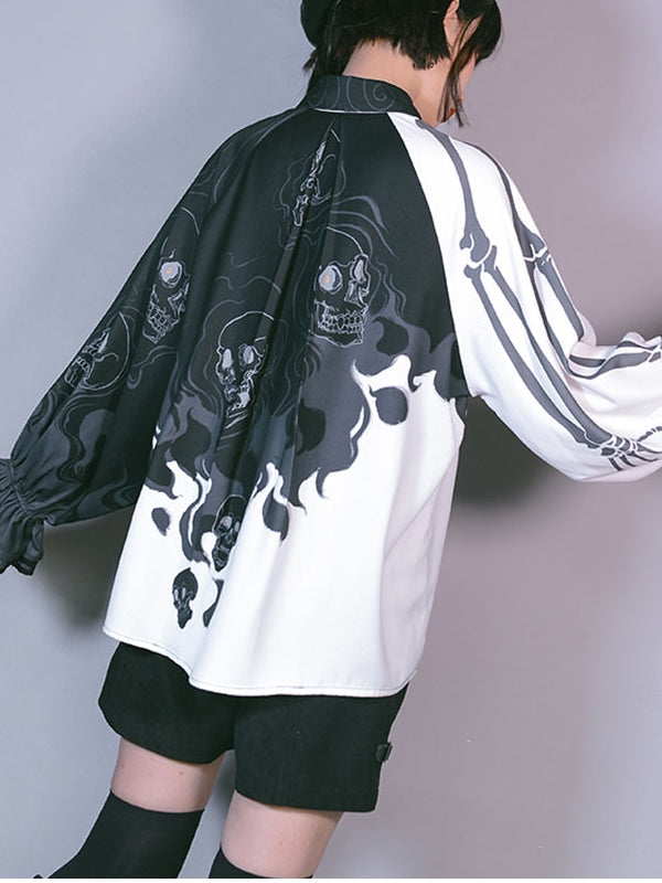 WW | Stylisches Totenkopf-Print Damen-Shirts