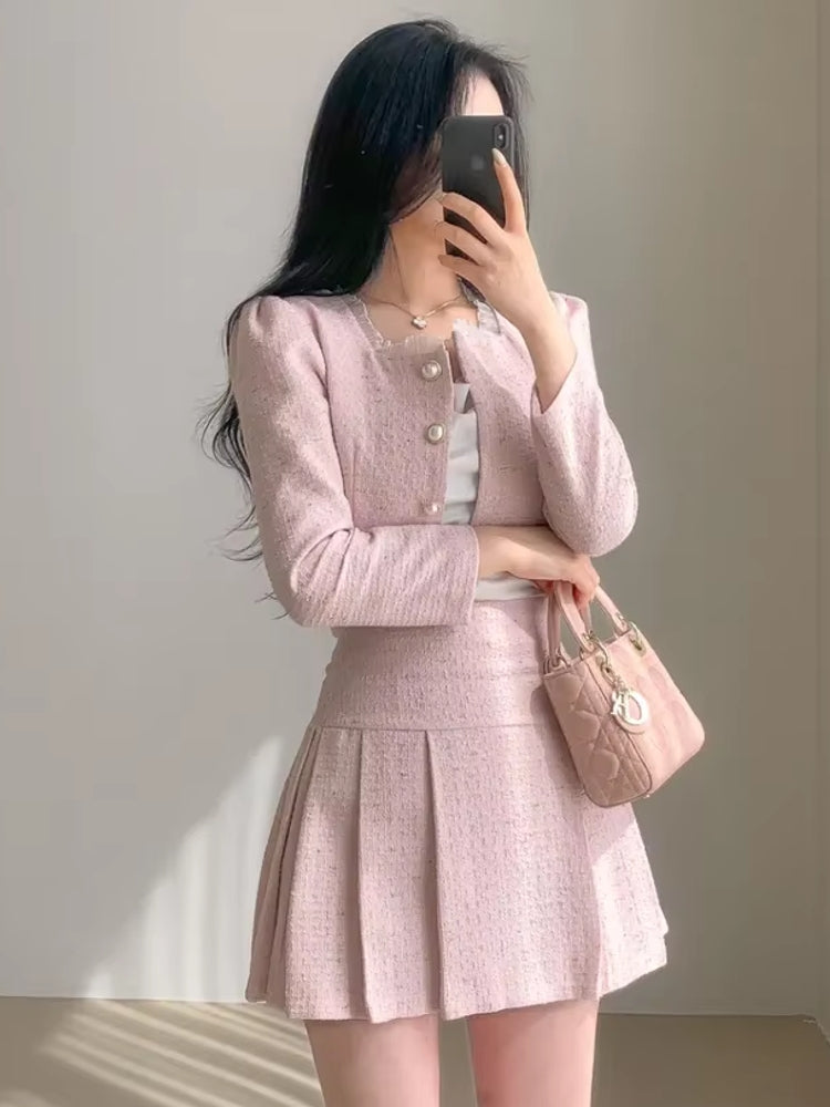 WW | Slim Frauen Hohe Taille Mini Röcke Sets