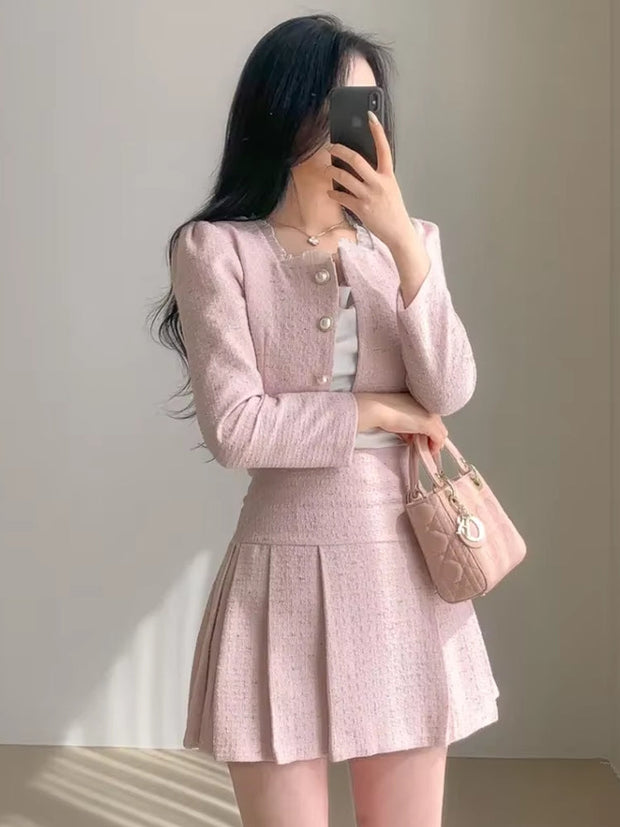 WW | Slim Frauen Hohe Taille Mini Röcke Sets