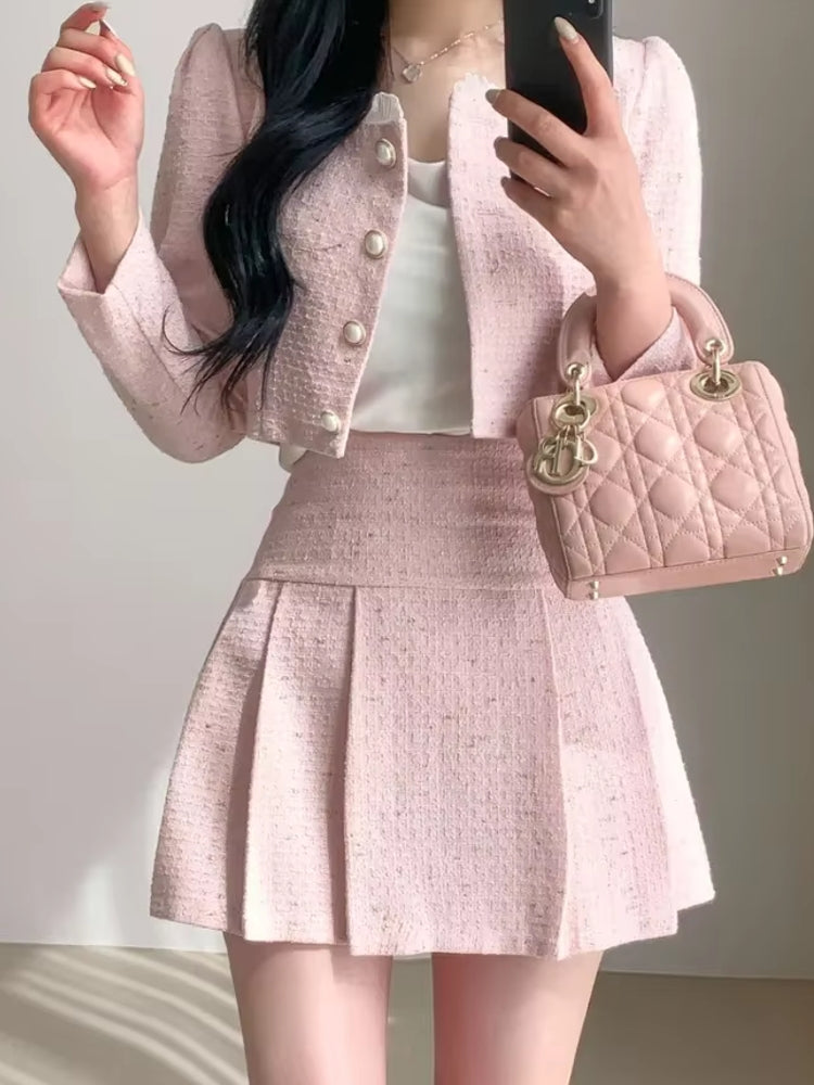 WW | Slim Frauen Hohe Taille Mini Röcke Sets