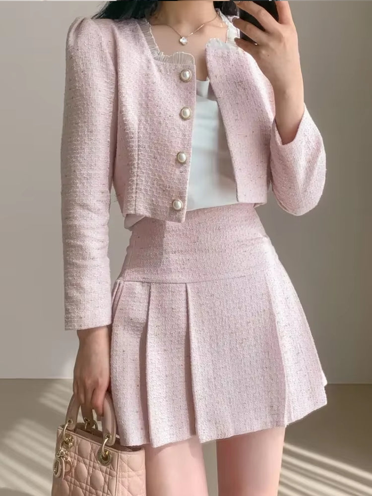 WW | Slim Frauen Hohe Taille Mini Röcke Sets