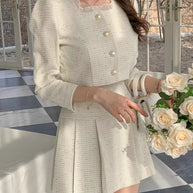 WW | Slim Frauen Hohe Taille Mini Röcke Sets