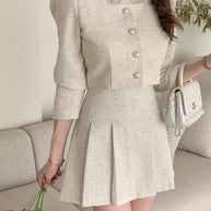 WW | Slim Frauen Hohe Taille Mini Röcke Sets
