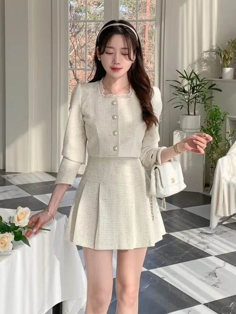 WW | Slim Frauen Hohe Taille Mini Röcke Sets