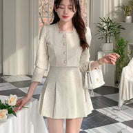 WW | Slim Frauen Hohe Taille Mini Röcke Sets