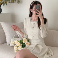 WW | Slim Frauen Hohe Taille Mini Röcke Sets