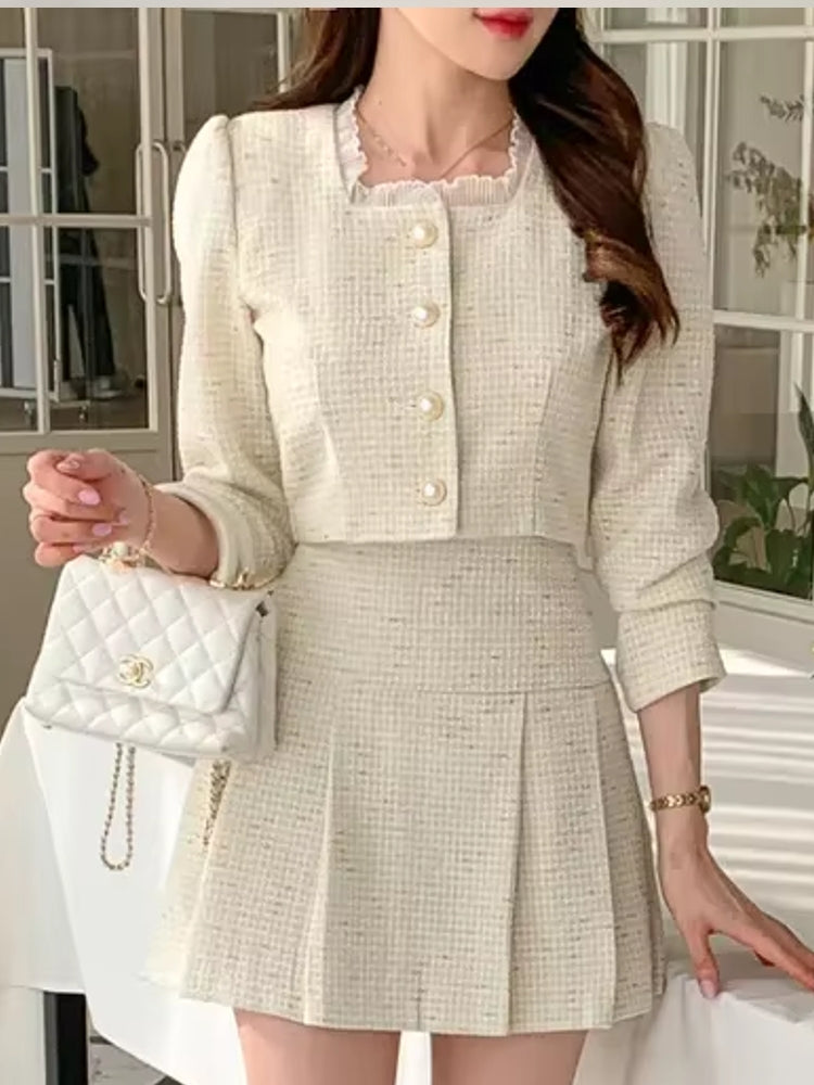 WW | Slim Frauen Hohe Taille Mini Röcke Sets