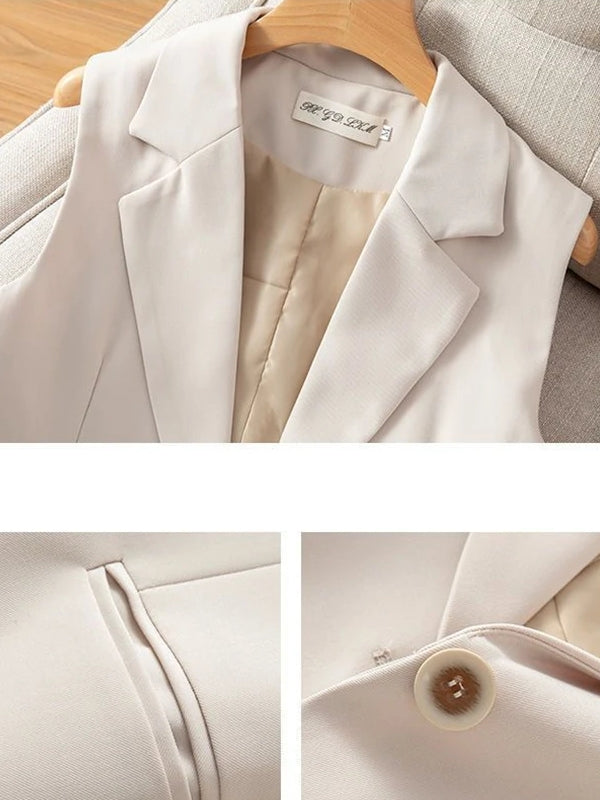 W&W Mode | Damen Weste Jacke Ärmellose Blazer