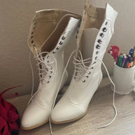 WW | Retro Ritter Stiefel für Damen Cosplay High Heels