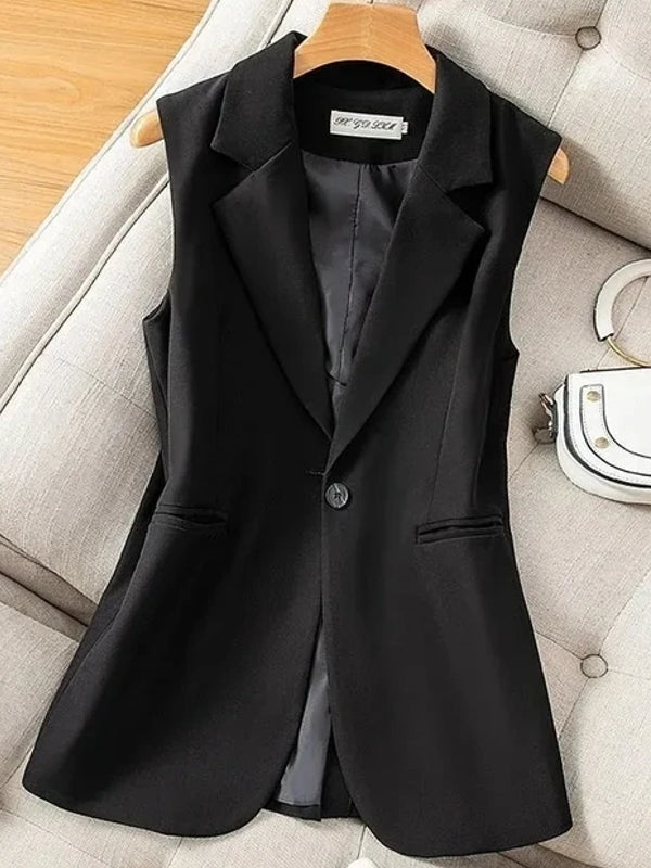 W&W Mode | Damen Weste Jacke Ärmellose Blazer