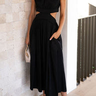 Midikleid mit Ausschnitt