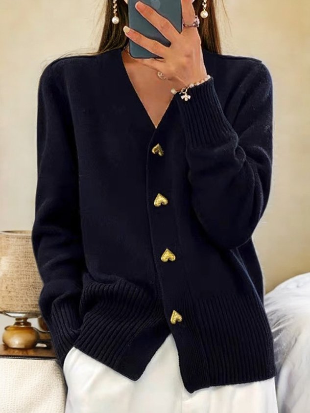 WW | Eleganter V-ausschnitt Strickjacke