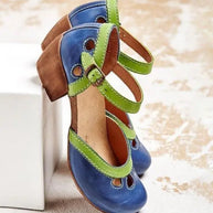 WW | Bequeme Niedrig Heel Sandalen