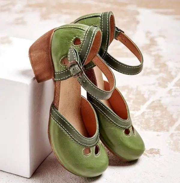 W&W Mode | Bequeme Niedrig Heel Sandalen