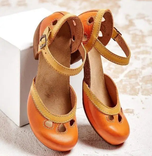 W&W Mode | Bequeme Niedrig Heel Sandalen