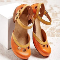 WW | Bequeme Niedrig Heel Sandalen