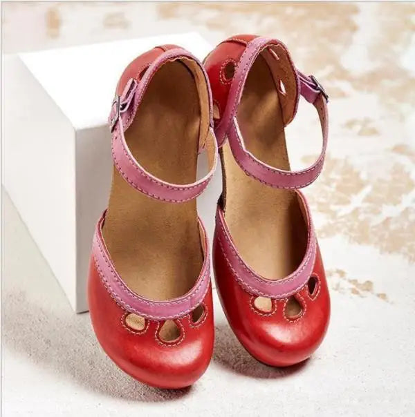 W&W Mode | Bequeme Niedrig Heel Sandalen