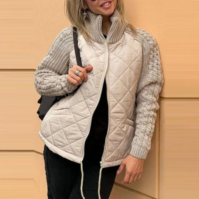 W&W Mode | Strickärmel Patchwork Jacke