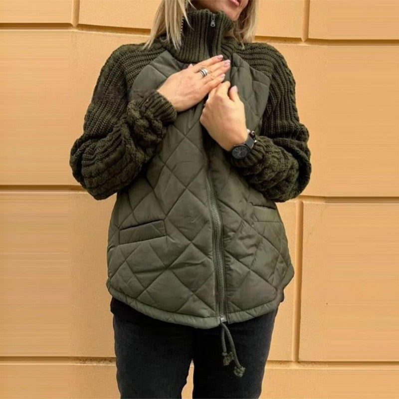 W&W Mode | Strickärmel Patchwork Jacke