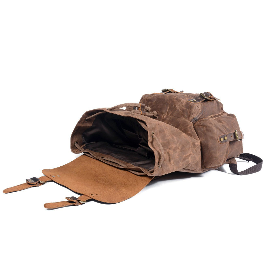 W&W Mode | Canvas Leder Rucksack - Nachhaltig und stilvoll für den täglichen Gebrauch