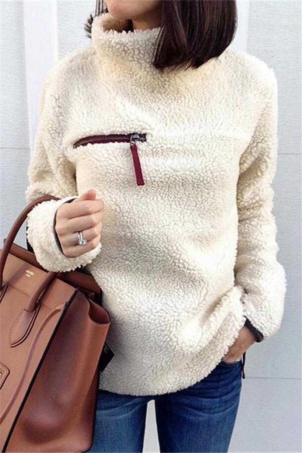 W&W Mode Cozy Teddy Pullover