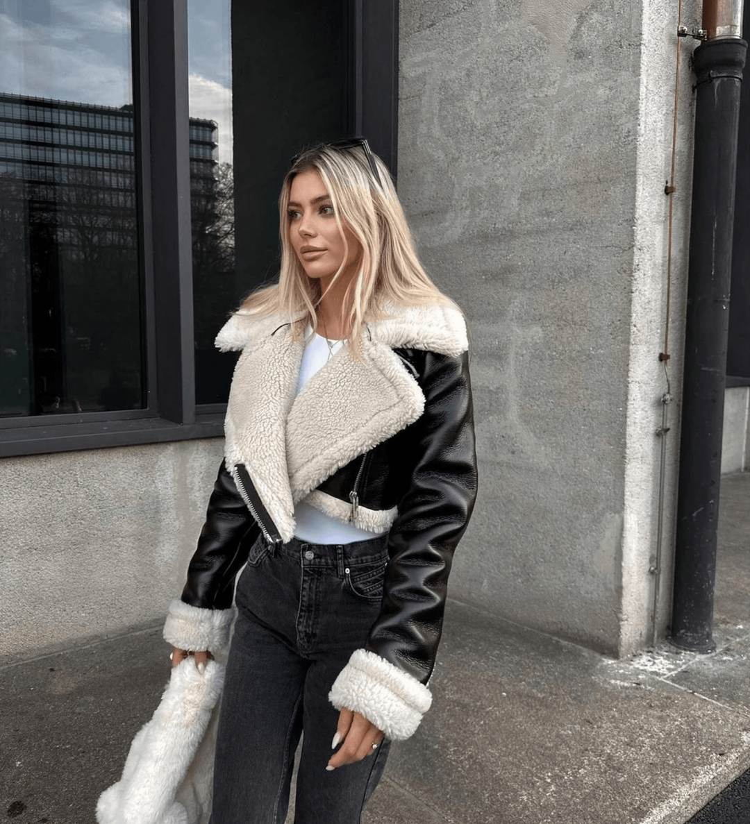 W&W Mode Lederjacke | Stilvoller Look für die kalten Tage mit Pelzbesatz