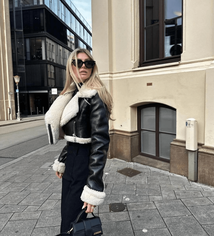 W&W Mode Lederjacke | Stilvoller Look für die kalten Tage mit Pelzbesatz