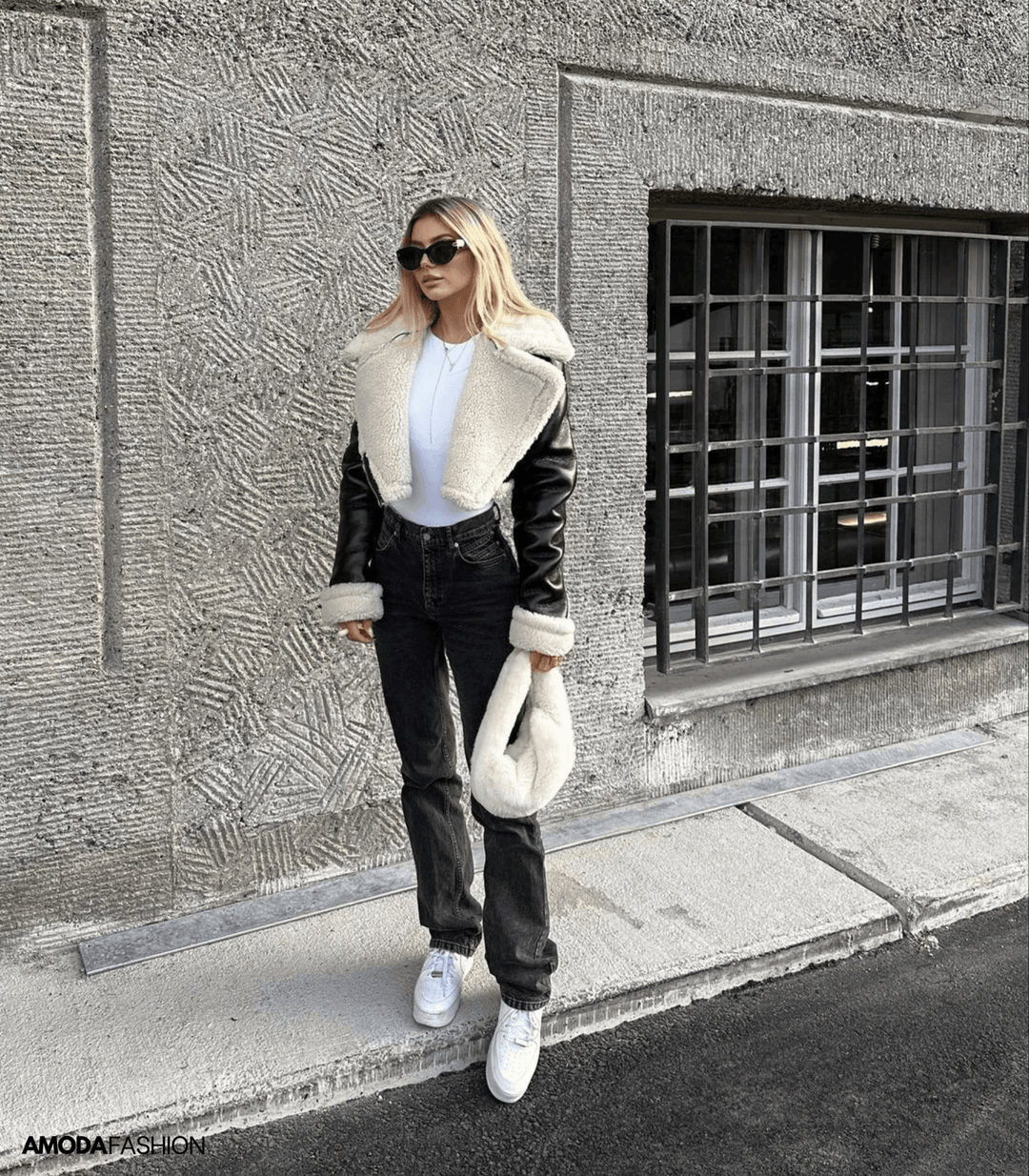 Top Leder-Teddyjacke