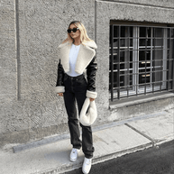 aus Lederimitat mit Crop Top