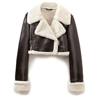 Top Leder-Teddyjacke