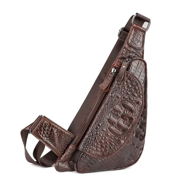 Leder-Umhängetasche mit Innentaschen und Handytasche