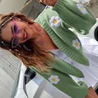WW | Geblümter Strick-Cardigan für Damen