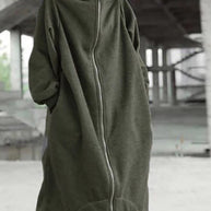 WW Eleganz - Vielseitiger langer Mantel mit Kapuze