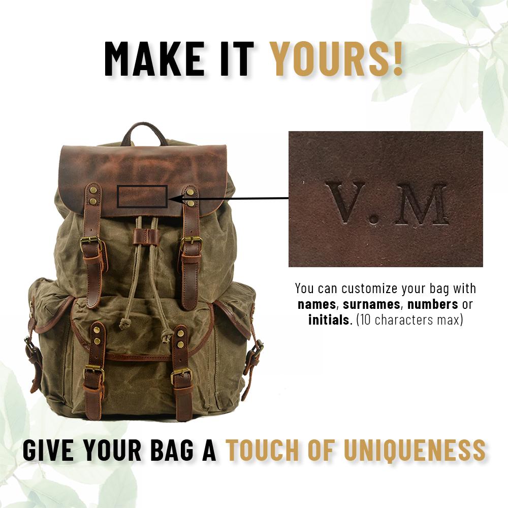 W&W Mode | Canvas Leder Rucksack - Nachhaltig und stilvoll für den täglichen Gebrauch