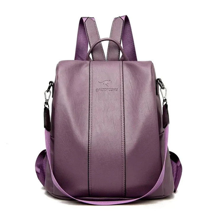 W&W Mode – Damen-Lederrucksack mit dickem und strapazierfähigem PU-Leder, weichen Tragegurten, mehreren Reißverschlussfächern
