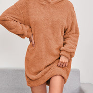 WW | Bequemer Plüschstoff Kleidpullover für Damen