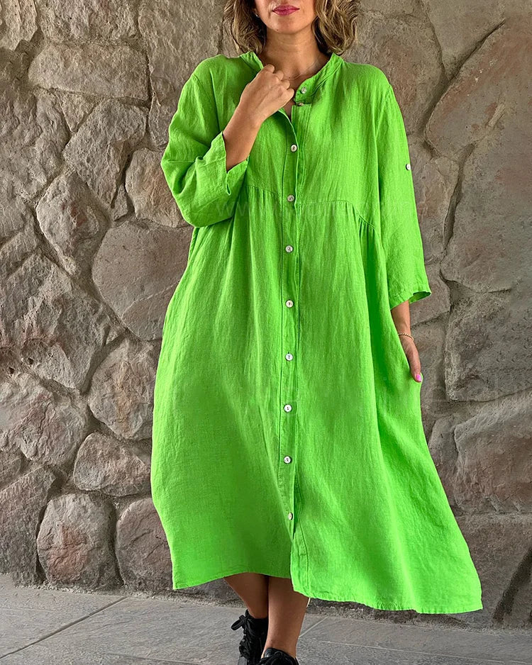 WW | Hemdblusenkleid Farbige Sommerkleid