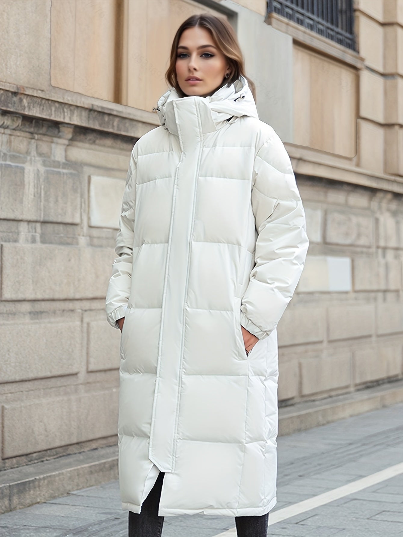 WW | Stilvoller langer Wintermantel Damen mit